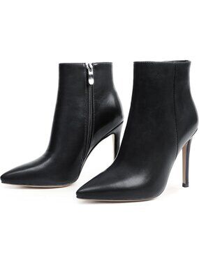 Chic Pointed Toe Ankle Boots for Women - Stylish 4" Heels, Perfect for Fall